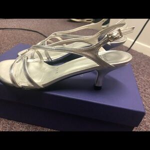 Beautiful Stuart weitzman reversal sandals silver 6.5